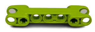 Technic, Axle and Pin Connector 2 x 7 with 2 Ball Joint Sockets, Rounded Ends, Part# 50898 Part LEGO® Lime Like New