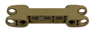 Technic, Axle and Pin Connector 2 x 7 with 2 Ball Joint Sockets, Rounded Ends, Part# 50898 Part LEGO® Dark Tan Like New