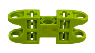 Technic, Axle and Pin Connector 2 x 5 with 2 Ball Joint Sockets, Open Sides, Part# 47296 Part LEGO® Lime Like New