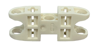 Technic, Axle and Pin Connector 2 x 5 with 2 Ball Joint Sockets, Open Sides, Part# 47296 Part LEGO® White Like New