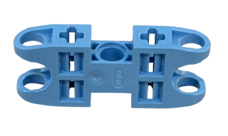 Technic, Axle and Pin Connector 2 x 5 with 2 Ball Joint Sockets, Open Sides, Part# 47296 Part LEGO® Medium Blue Like New
