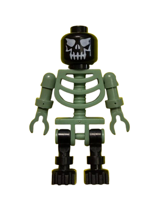 Skeleton - Sand Green with Black Legs and Black Head with Evil Skull, gen014 - LEGO® Harry Potter Minifigure LEGO®