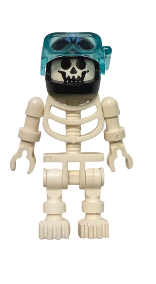 Skeleton with Standard Skull, Black Aquaraiders II Helmet, gen031 - LEGO® Atlantis Minifigure LEGO®