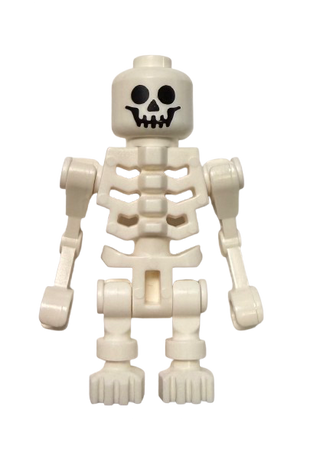 Skeleton with Standard Skull, Angular Rib Cage, Mechanical Arms, gen066 - LEGO® Castle Minifigure LEGO®
