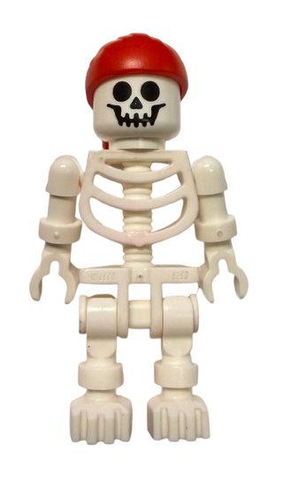 Skeleton - Standard Skull, Floppy Arms, Red Bandana with Double Tail in Back, gen067 - LEGO® Pirates III