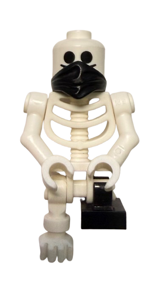 Skeleton with Standard Skull, Scarf, Bent Arms and Short Black Leg, gen094 - LEGO® NINJAGO
