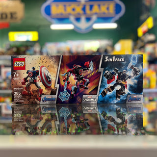 Super Heroes Bundle Pack, Avengers and Spider-Man, 3 in 1 Pack (Sets 76168, 76169, and 76171) - Mech Armor Collection, 66671