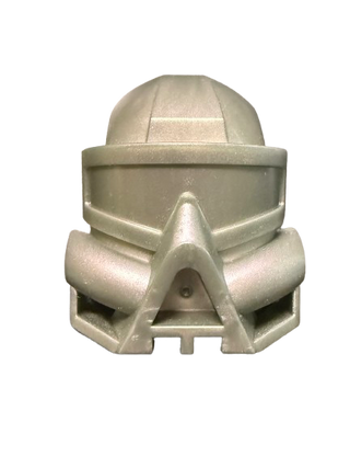 Tan Bionicle Kaukau mask with domed top, angular front panel, and side tubes.