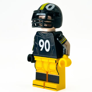 #90 LB Watt, Pittsburgh Football Player Minifig - B3 Customs Custom minifigure B3 Customs