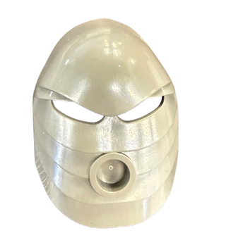 Cream-colored Bionicle Mask Rau with curved eye slots and circular mouth opening.