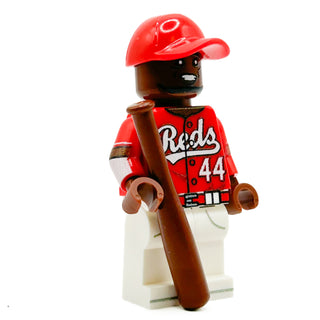 #44 De La Cruz, Cincinnati Baseball Player Minifig - B3 Customs Custom minifigure B3 Customs