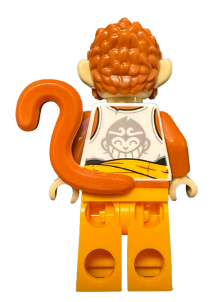 Monkey King - White Tank Top, Bright Light Orange Racing Suit, mk149 - LEGO® Monkie Kid Minifigure