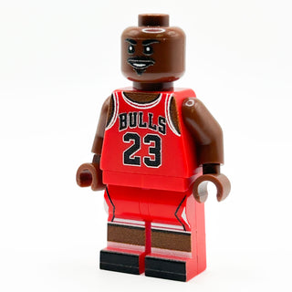 MJ #23 (Red Jersey) Basketball Player Minifig made using LEGO parts Custom minifigure B3 Customs