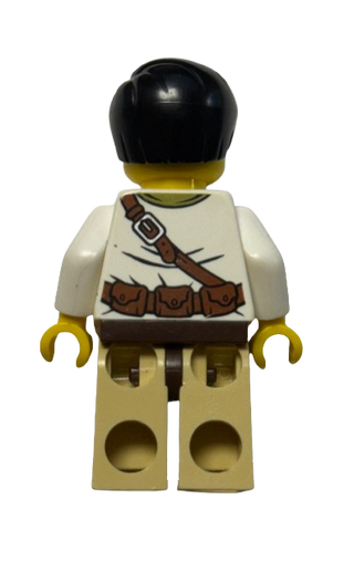 Hero - White Shirt with Olive Green Bandana, dino006 - LEGO® Dino Minifigure