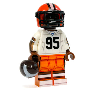 #95 DE Garrett Cleveland Football Player Minifig made using LEGO parts Custom Minifigure B3 Customs