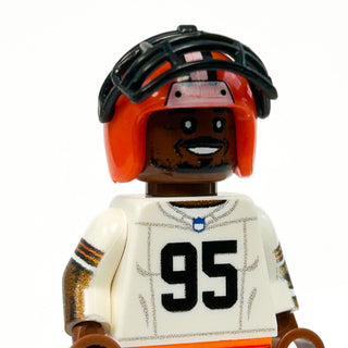 #95 DE Garrett Cleveland Football Player Minifig made using LEGO parts Custom Minifigure B3 Customs