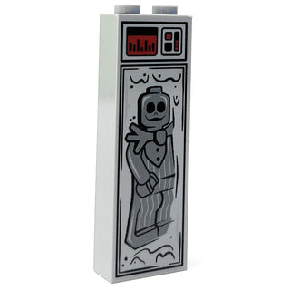 Bone Daddy (Halloween) in Carbonite (1x2x5 Brick) made using LEGO parts - B3 Customs Custom minifigure B3 Customs