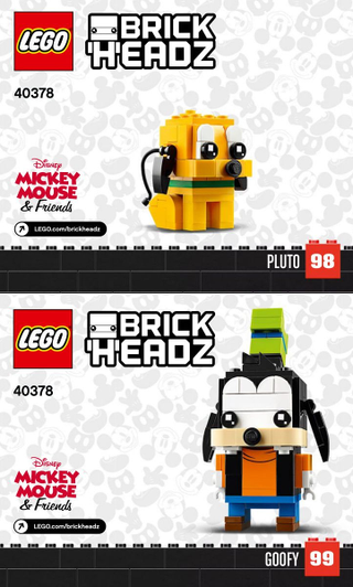 40378-Pluto & Goofy - INSTRUCTIONS ONLY Instructions LEGO®