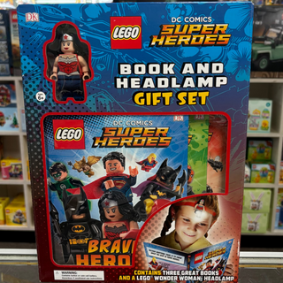LEGO® DC Comics Super Heroes Book and Headlamp Gift Set (3 Books and a Wonder Woman Headlamp)