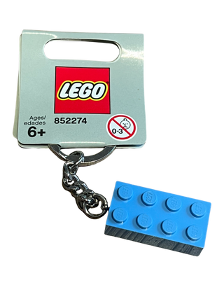 Vintage LEGO® 2x4 Brick Keychain Gear LEGO® New Medium Blue
