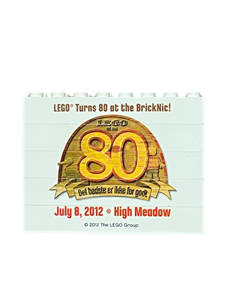 LEGO® BrickNic 2012 80th Anniversary Printed Brick Part LEGO®