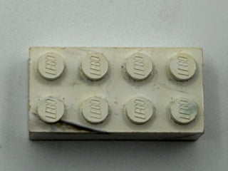 White w/ Black Marbled, 1970's Grangemouth Test 2x4 LEGO® Brick Part LEGO®