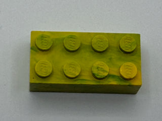 Yellow with Blue Marbled, 1970's Grangemouth Test 2x4 LEGO® Brick Part LEGO®