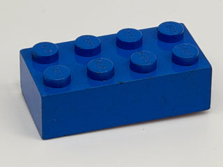 Solid Color 1960's Grangemouth Test 2x4 LEGO® Brick Part LEGO® Blue