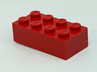Solid Color 1960's Grangemouth Test 2x4 LEGO® Brick Part LEGO® Red - 1970's F Mold