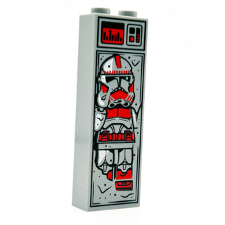 P2 Shock Trooper (Red) in Carbonite (1x2x5 Brick)
