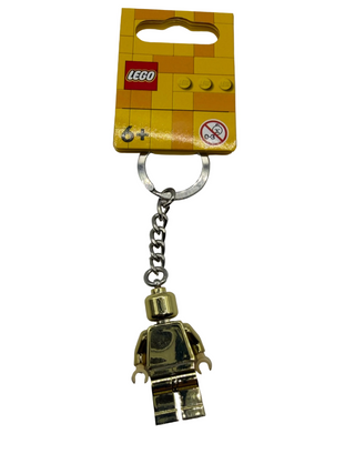 Golden LEGO® Minifigure Key Chain (Chrome Gold) 850807 Gear LEGO® New w/ Tag
