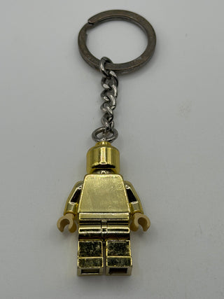Golden LEGO® Minifigure Key Chain (Chrome Gold) 850807 Gear LEGO® Slightly Used - Good Condition