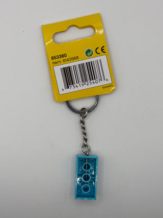 Medium Azure LEGO® 2x4 Brick Key Chain 853380 Gear LEGO®