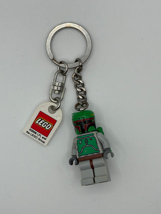 Boba Fett Minifigure Key Chain, 851659 LEGO® Star Wars Gear LEGO® Slightly Used Gray Tag & Logo Tile (Older)