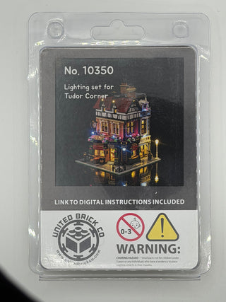 Tudor Corner 10350 Custom Lighting Kit for LEGO® Set Light up kit United Brick Co®