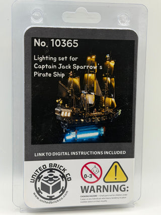Captain Jack Sparrow's Pirate Ship 10365 Custom Lighting Kit for LEGO® Set Light up kit United Brick Co®