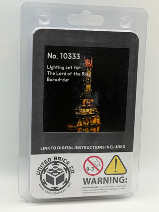 The Lord of the Rings Barad-dur 10333 Custom Lighting Kit for LEGO® Set Light up kit United Brick Co®