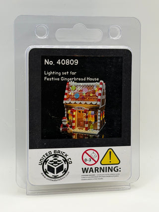 Festive Gingerbread House 40809 Custom Lighting Kit for LEGO® Set Light up kit United Brick Co®
