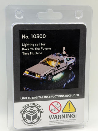 Back to the Future Time Machine 10300 Custom Lighting Kit for LEGO® Set Light up kit United Brick Co®