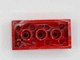Red w/ White & Blue Marbled, 1970's Grangemouth Test 2x4 LEGO® Brick Part LEGO®