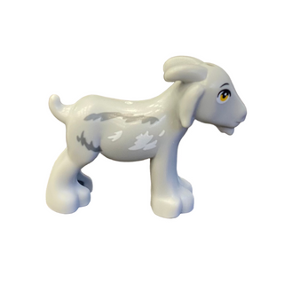 Goat, Bright Light Orange Eyes, Black Eyebrows Dark Bluish Gray Fur Pattern,5243pb01 Minifigure LEGO®