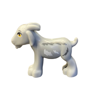 Goat, Bright Light Orange Eyes, Black Eyebrows Dark Bluish Gray Fur Pattern,5243pb01 Minifigure LEGO®