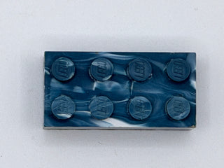 Blue & White Marbled, 1970's Grangemouth Test 2x4 LEGO® Brick Part LEGO®