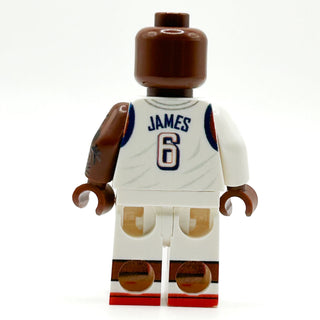 Lebron #6 USA Olympics (2024) Basketball Player Minifig made using LEGO parts - B3 Customs Custom minifigure B3 Customs