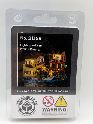 Italian Riviera 21359 Custom Lighting Kit for LEGO® Set Light up kit United Brick Co®