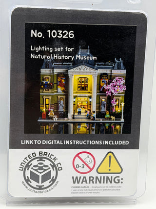 Natural History Museum 10326 Custom Lighting Kit for LEGO® Set Light up kit United Brick Co®