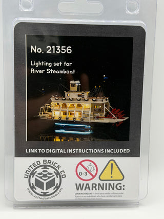 River Steamboat 21356 Custom Lighting Kit for LEGO® Set Light up kit United Brick Co®
