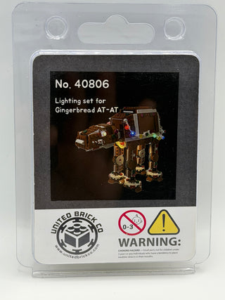 Gingerbread AT-AT 40806 Custom Lighting Kit for LEGO® Set Light up kit United Brick Co®