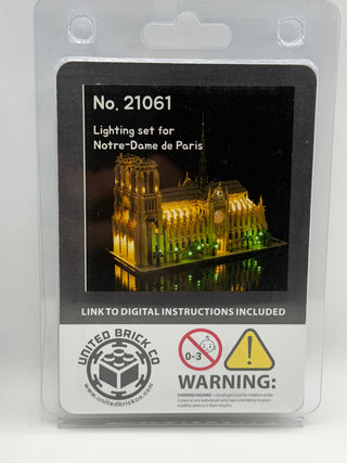Notre-Dame de Paris 21061 Custom Lighting Kit for LEGO® Set Light up kit United Brick Co®