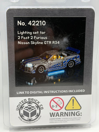 2 Fast 2 Furious Nissan Skyline GTR R34 42210 Custom Lighting Kit for LEGO® Set Light up kit United Brick Co®